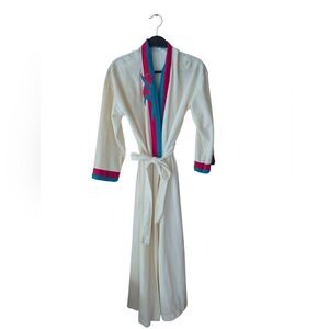 Vanity Fair Vintage 70s Cozy Comfy Fleece Retro Tie Waist Robe Size Medium